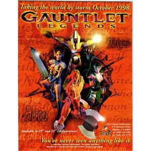 1998 Atari Gauntlet Legends Arcade Flyer Video Game Promo Ephemera Teaser 1-side